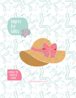 Straw Hat with Bow Cookie Cutter STL and PNG set