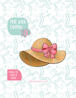 Straw Hat with Bow Cookie Cutter STL and PNG set