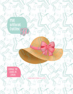 Straw Hat with Bow Cookie Cutter STL and PNG set