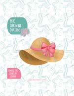 Straw Hat with Pink Bow Cookie Cutter with matching PNG