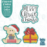 Merry Christ-Mouse Christmas cookie cutter set of 3 with png images for edible ink printers including Eddie