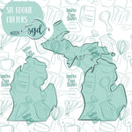 Michigan State Cookie Cutter STL Files with PNG Images to Match - For 3D Printing and Edible Ink Printers