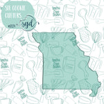 Missouri State Cookie Cutter STL Files with PNG Images to Match - For 3D Printing and Edible Ink Printers