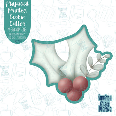 Christmas mistletoe cookie cutter with png images for edible ink printers including Eddie