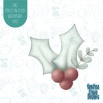 Christmas mistletoe cookie cutter with png images for edible ink printers including Eddie