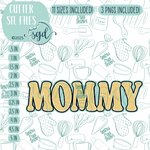 Mommy Word Plaque Cookie Cutter STL File with PNG Images to Match - For 3D Printing and Edible Ink Printers