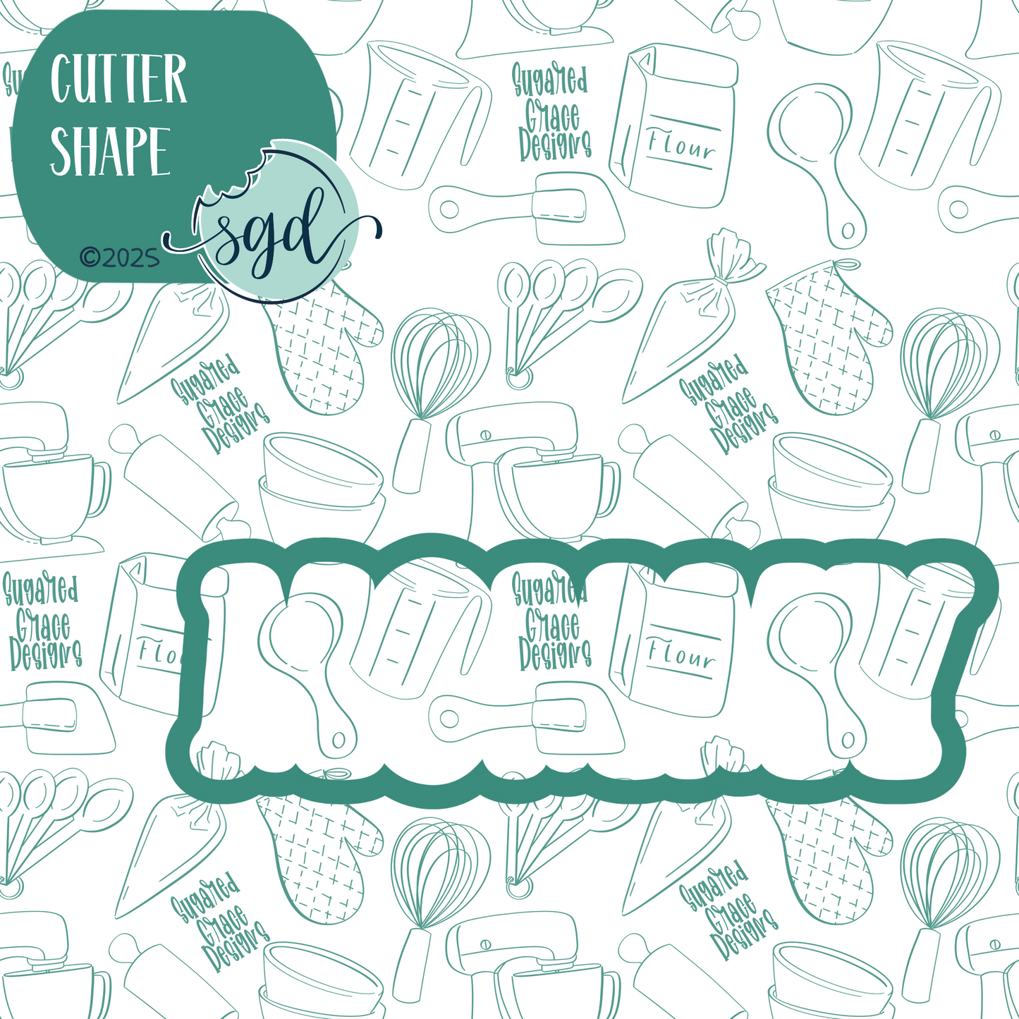 Mommy Word Stick Cookie Cutter with PNG Images to Match - Hand Drawn Graphics for Edible Ink Printers