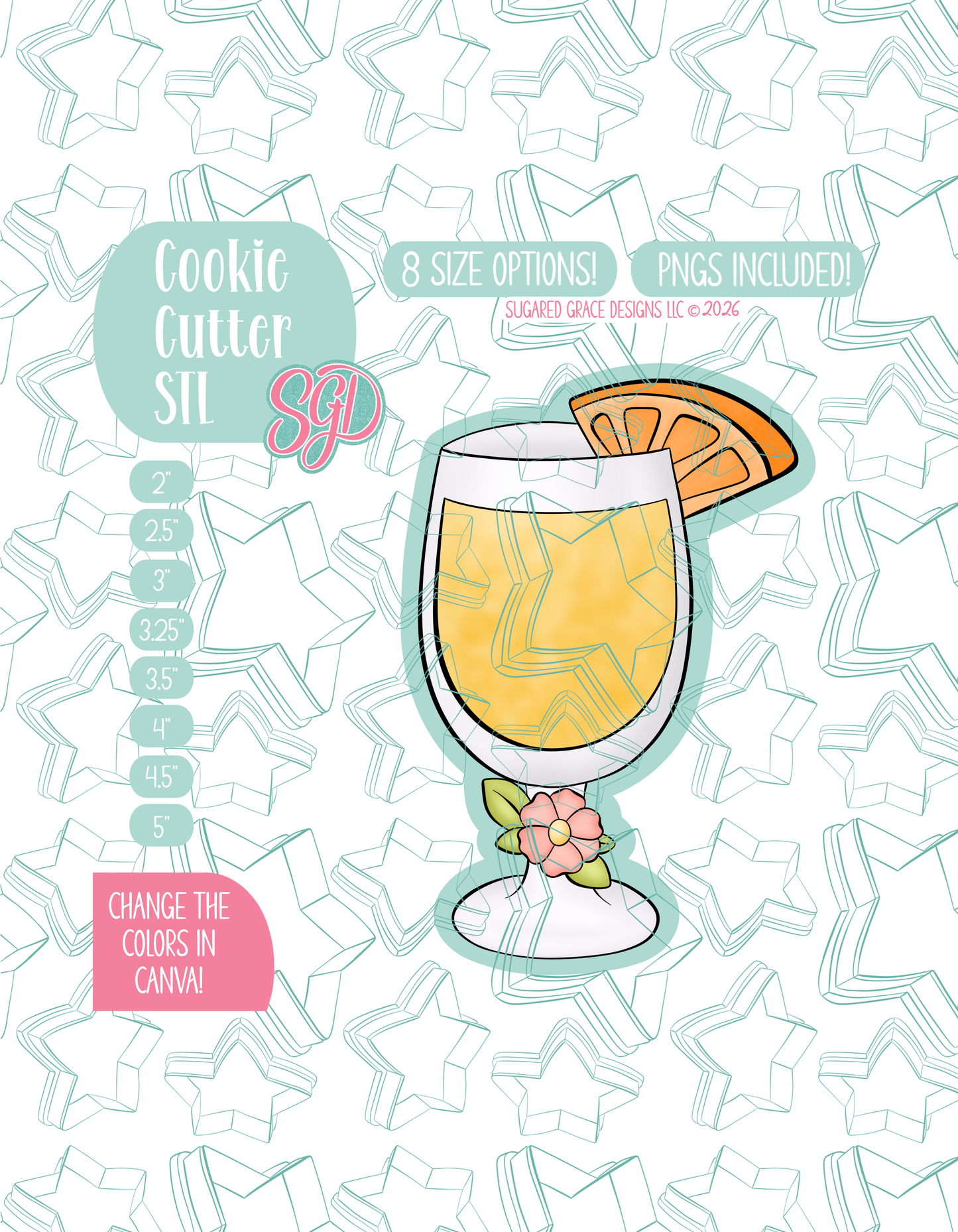Mimosa Cookie Cutter  STL and PNG set
