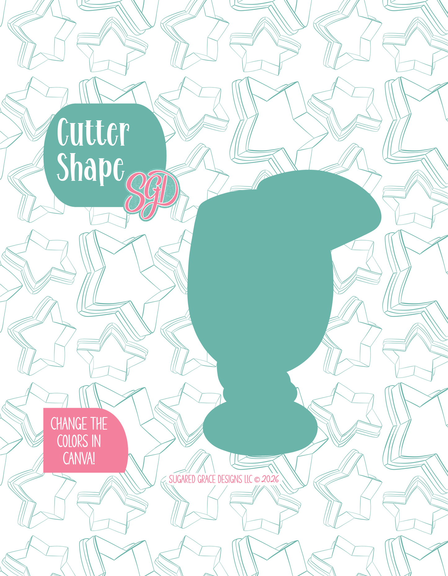 Mimosa Cookie Cutter with matching PNG