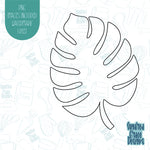 Monstera Leaf Cookie Cutter with Matching PNG Images for Edible Ink Printers Including Eddie