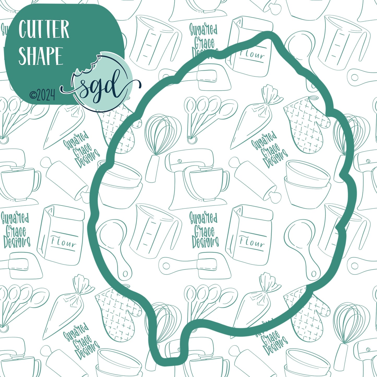Monstera Leaf Cookie Cutter with PNG Images to Match - Hand Drawn Graphics for Edible Ink Printers
