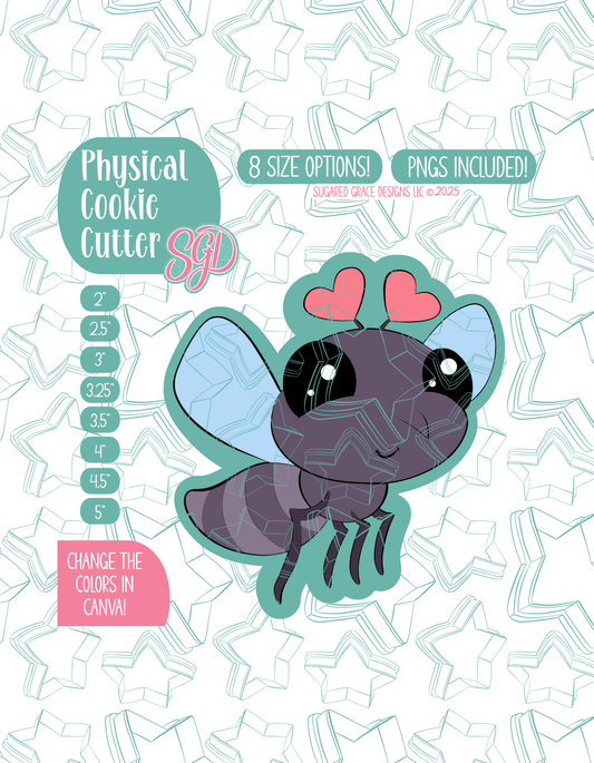 Mosquito Love bug Cookie Cutter with matching PNG