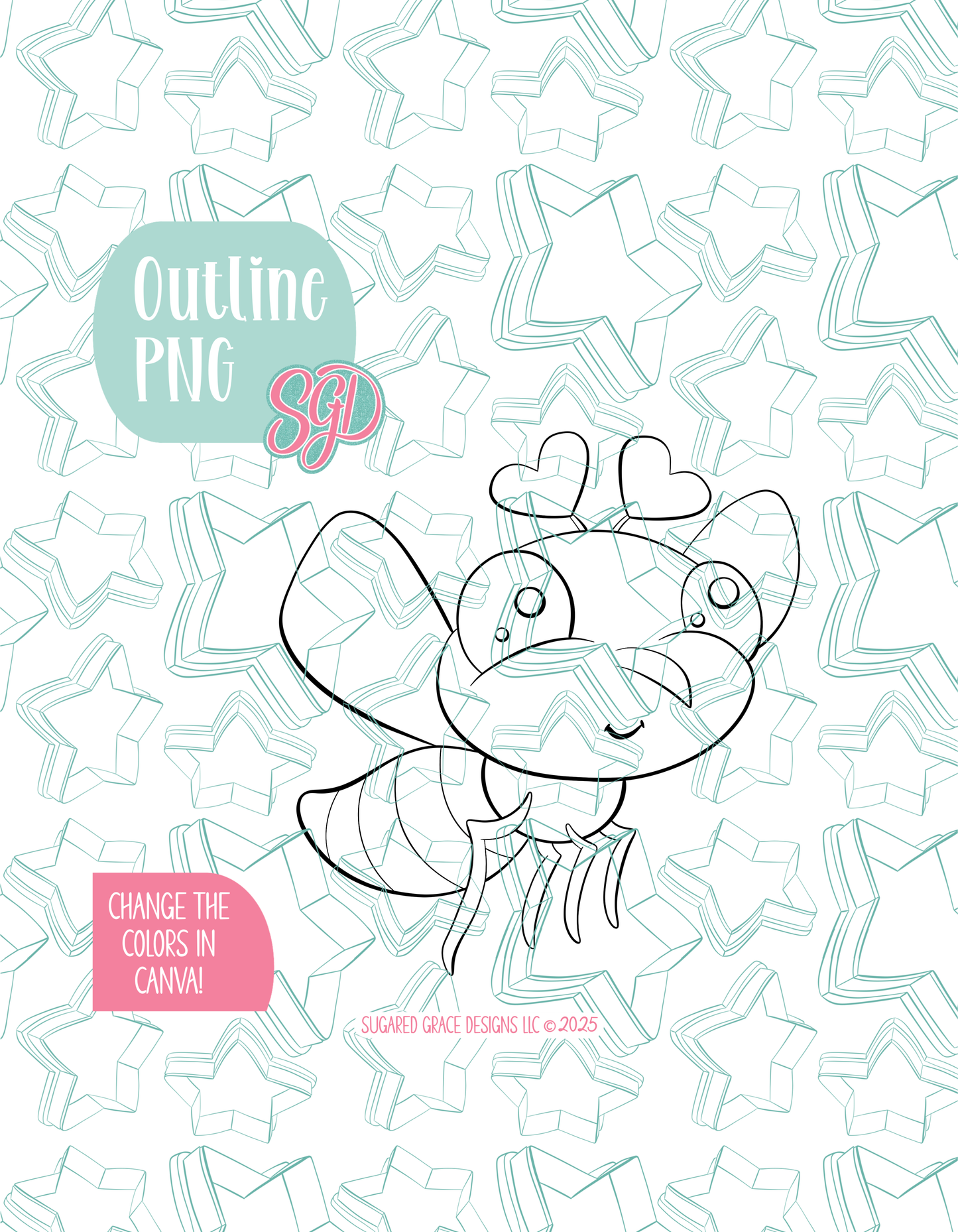 Mosquito Love Bug Cookie Cutter STL and PNG set
