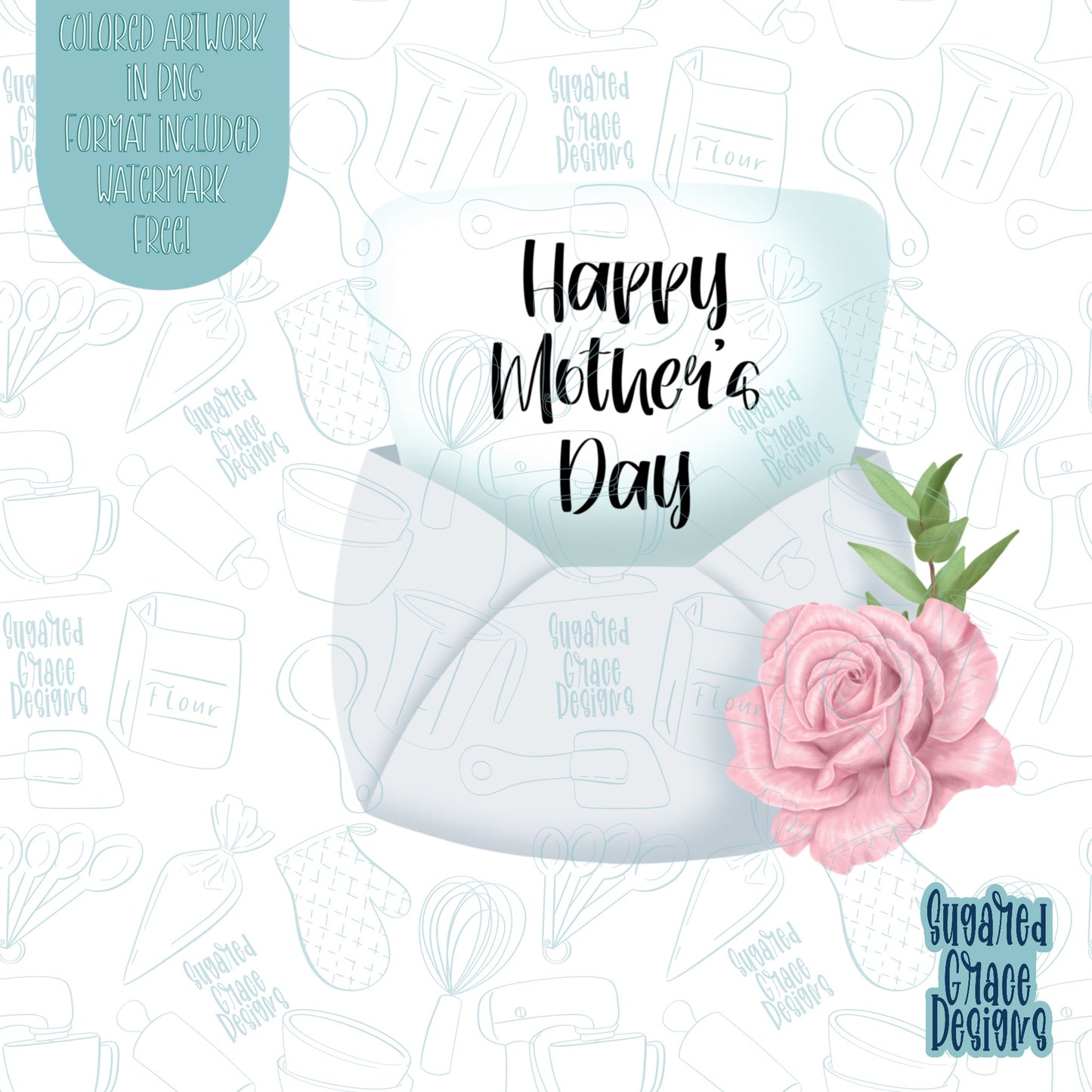 Mother's Day Letter Cookie Cutter STL Files for 3d Printers with Matching Printable PNG Images for Edible Ink Printers Including Eddie