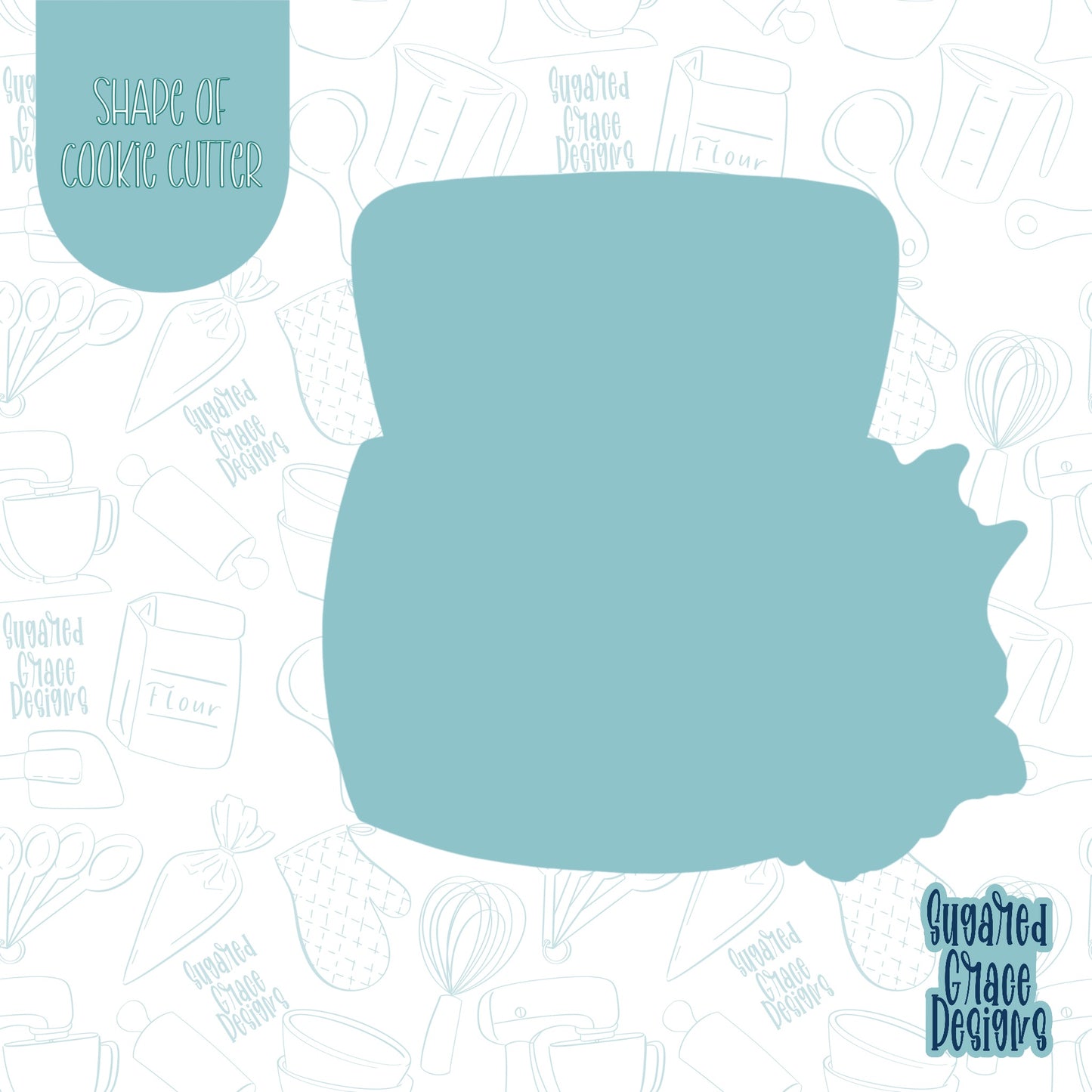 Mother's Day Letter Cookie Cutter STL Files for 3d Printers with Matching Printable PNG Images for Edible Ink Printers Including Eddie