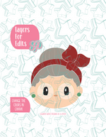 Mrs Claus PNG Image Set for Edible Ink Printers - Hand Drawn Editable Graphic