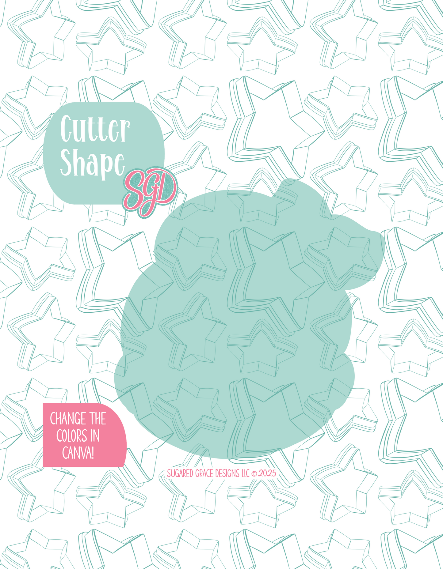 Editable Mrs Claus Cookie Cutter STL File with PNG Images to Match - For 3D Printing and Edible Ink Printers