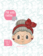 Mrs Claus PNG Image Set for Edible Ink Printers - Hand Drawn Editable Graphic