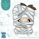 Mummy Cookie Cutter with Matching Printable PNG Images for Edible Ink Printers Including Eddie