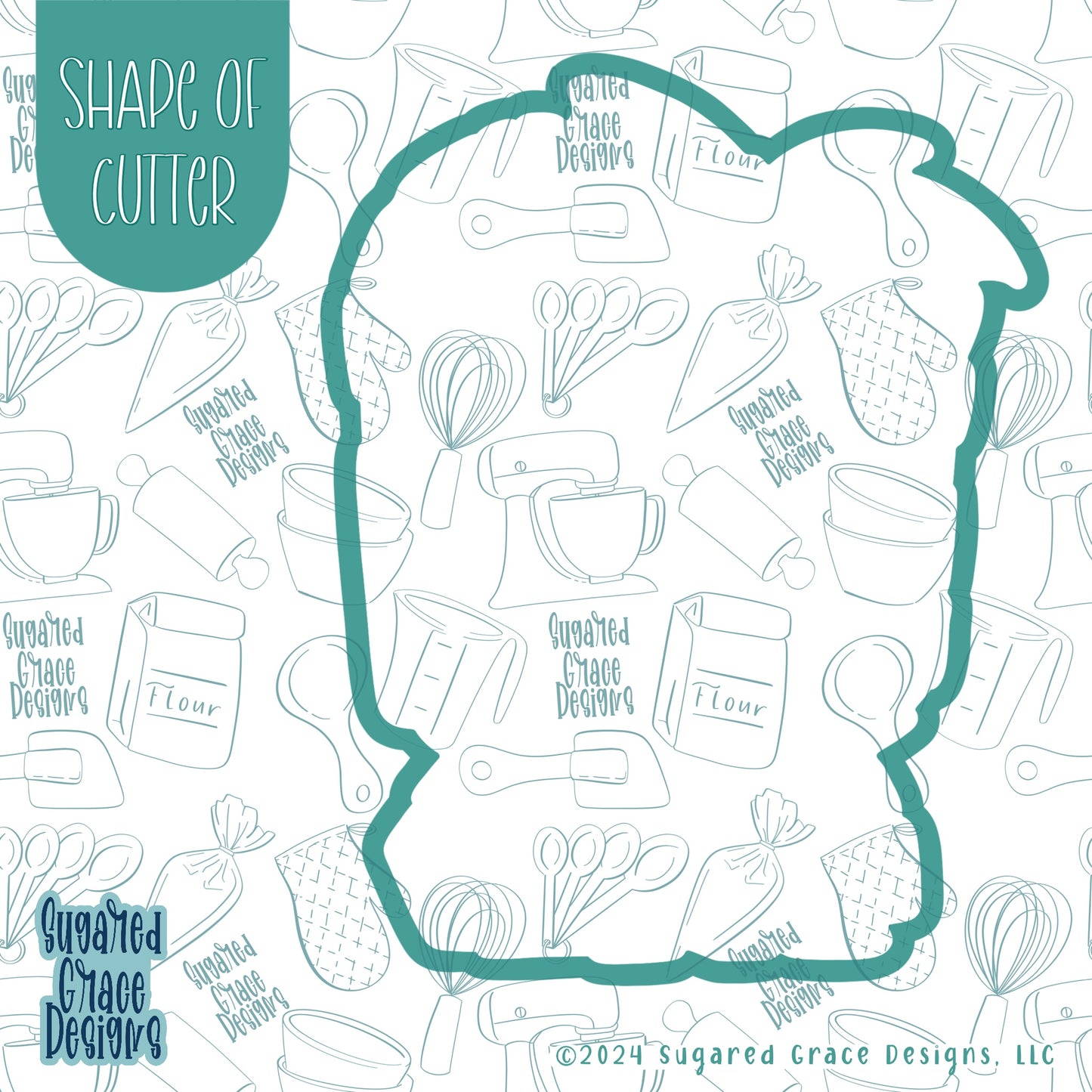 Mummy Cookie Cutter with Matching Printable PNG Images for Edible Ink Printers Including Eddie