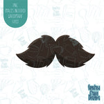 Mustache Cookie Cutter with Matching PNG Images for Edible Ink Printers Including Eddie