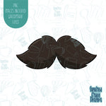 Mustache Cookie Cutter with Matching PNG Images for Edible Ink Printers Including Eddie