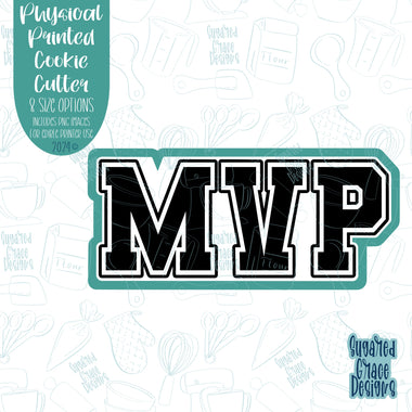 MVP Sports Plaque Cookie Cutter with Matching PNG Images for Edible Ink Printers Including Eddie