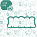 Mom Word Stick Cookie Cutter with PNG Images to Match - Hand Drawn Graphics for Edible Ink Printers
