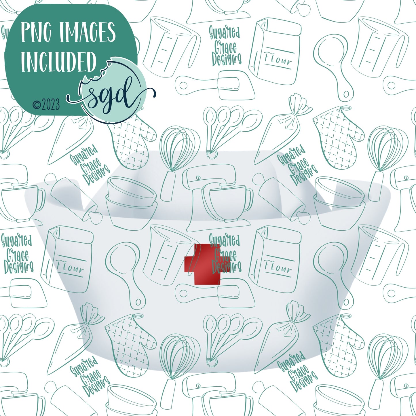 Doctor or Nurse Cap Cookie Cutter with PNG Images to Match - Hand Drawn Graphics for Edible Ink Printers