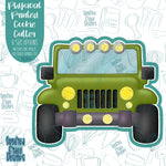 Off Road SUV Vehicle Cookie Cutter with Matching Printable PNG Images for Edible Ink Printers Including Eddie