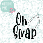 Oh Snap Plaque Cookie Cutter STL File with PNG Images to Match - For 3D Printing and Edible Ink Printers