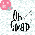 Oh Snap PNG Image for Edible Ink Printers - Hand Drawn Editable Graphics