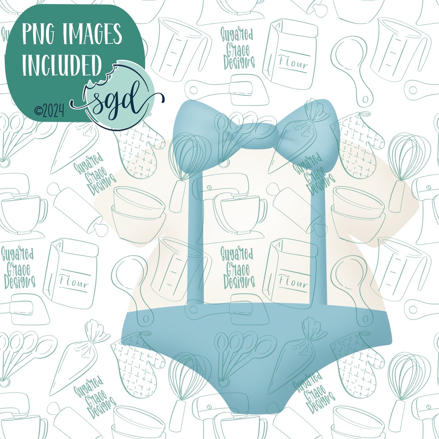Baby Onesie with Bow Cookie Cutter with Matching Printable PNG Images for Edible Ink Printers Including Eddie
