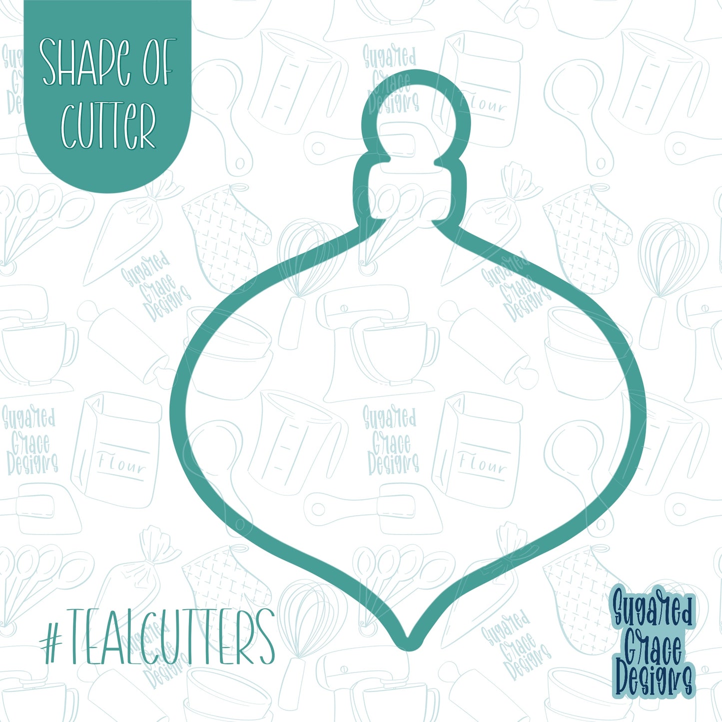 Christmas ornament cookie cutter with png images for edible ink printers including Eddie