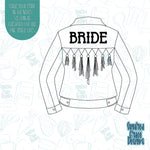 Bride jacket cookie cutter with png image for edible printers including Eddie