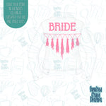 Bride jacket cookie cutter with png image for edible printers including Eddie