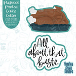 All About That Baste cookie cutter with png images for edible printers including Eddie