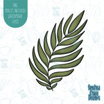 Easter Palm Leaf Cookie Cutter with Matching PNG Images for Edible Ink Printers Including Eddie