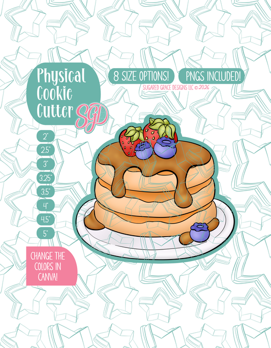 Pancakes Cookie Cutter with matching PNG