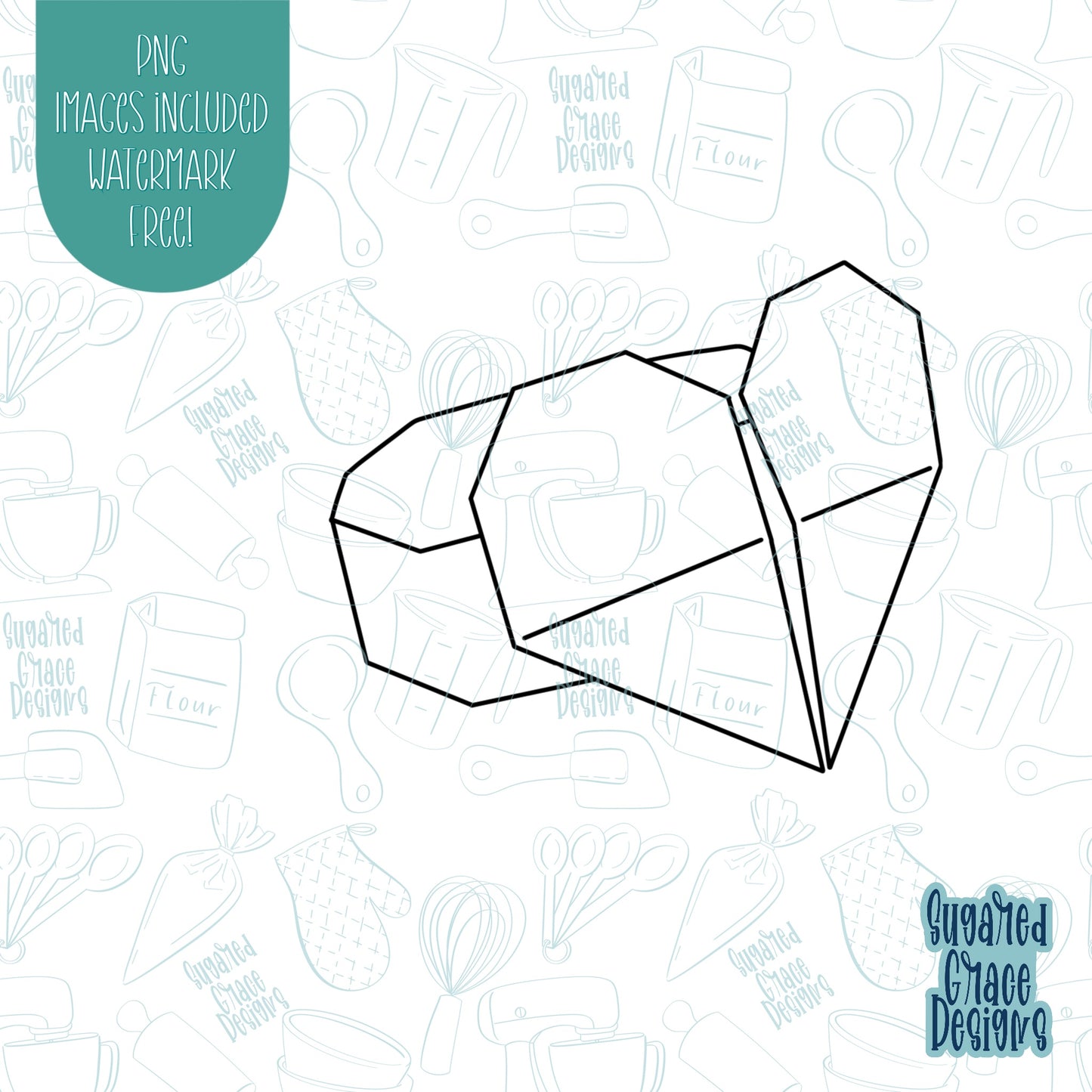 Paper ring cookie cutter with png images for edible ink printers including Eddie