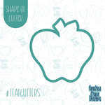 Apple cookie cutter with png image for edible printers including Eddie