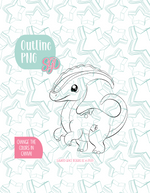 Yellow Parasaur Dinosaur Cookie Cutter STL File with PNG Images to Match - For 3D Printing and Edible Ink Printers