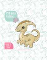 Yellow Parasaur Dinosaur Cookie Cutter STL File with PNG Images to Match - For 3D Printing and Edible Ink Printers