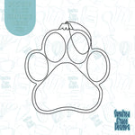 Paw ornament cookie cutter stl files with png images for edible printers including Eddie