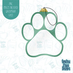 Paw ornament cookie cutter with png images for edible ink printers including Eddie