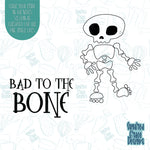 Bad to the bone cookie cutter with png image for edible printers including Eddie