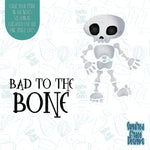 Bad to the bone cookie cutter with png image for edible printers including Eddie