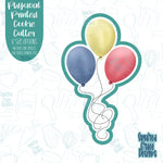 Birthday Balloons cookie cutter with png images for edible printers including Eddie