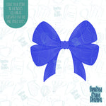 Blue Bow cookie cutter with png image for edible printers including Eddie