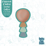 Boho birthday balloon with tassels cookie cutter with png images for edible printers including Eddie